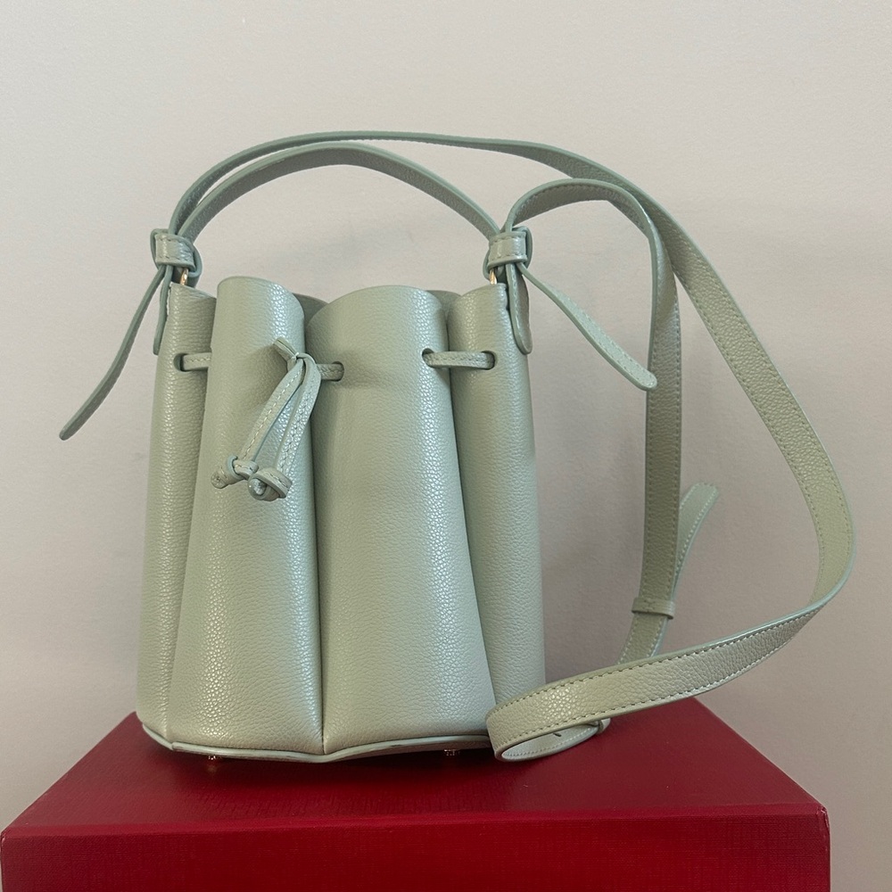 Polene Sage Leather Shoulder Bag